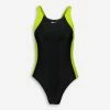 Nike Swim Black & Lime Logo Swimsuit -Women's Holiday Shop 51086937 large wl 01