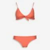 Phax Neon Coral Tie Front bikini -Women's Holiday Shop 51141742 large wl 01