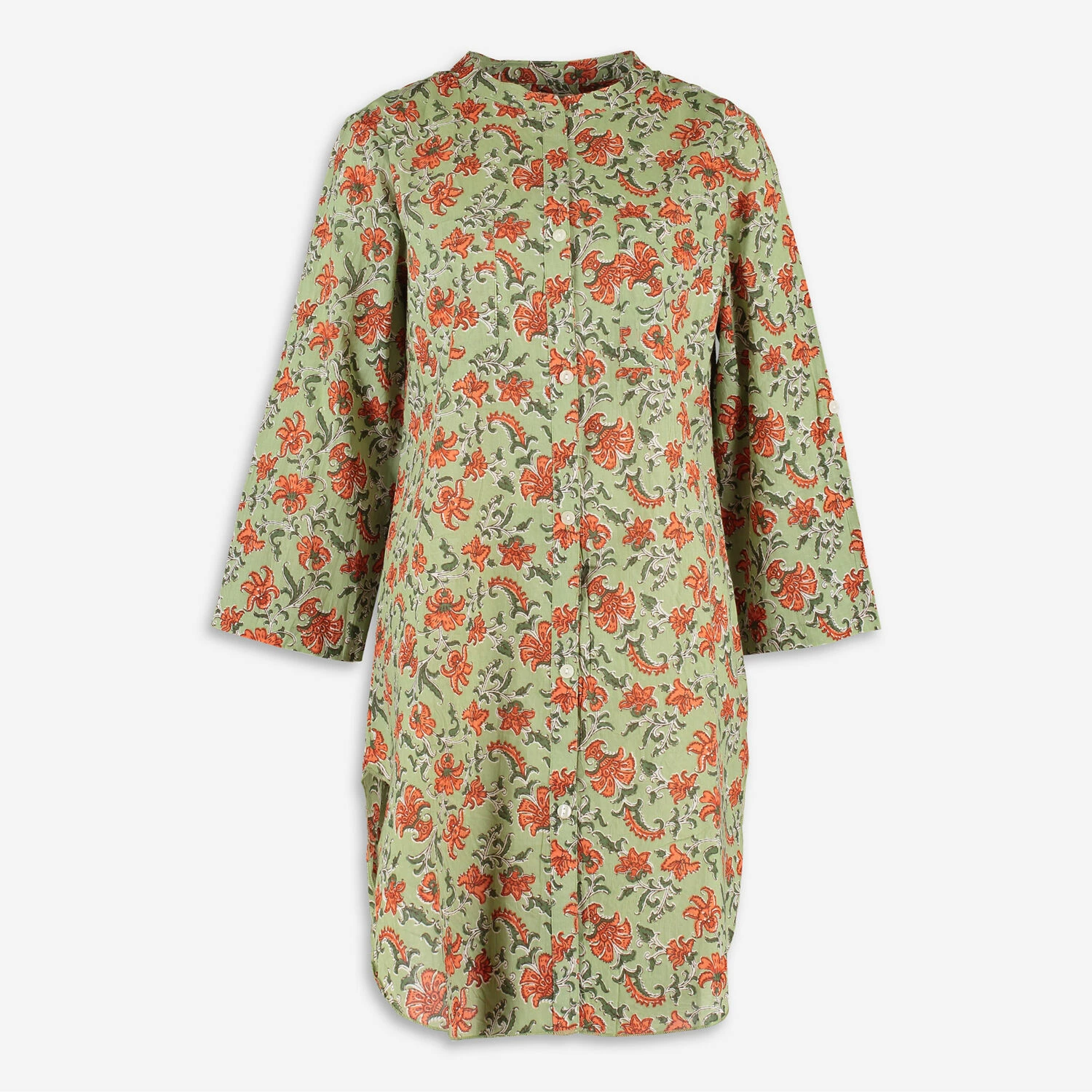 Sand & Spirit Green & Orange Floral Tunic 3 Sand & Spirit Green & Orange Floral Tunic