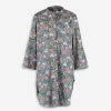 Sand & Spirit Grey Floral Patterned Shirt Dress