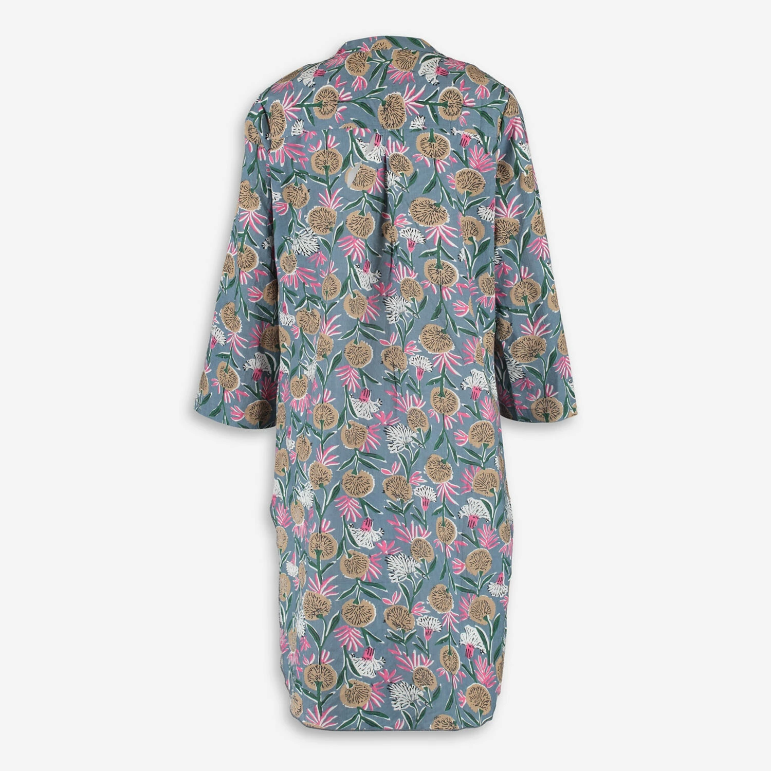 Sand & Spirit Grey Floral Patterned Shirt Dress 4 Sand & Spirit Grey Floral Patterned Shirt Dress - Image 2