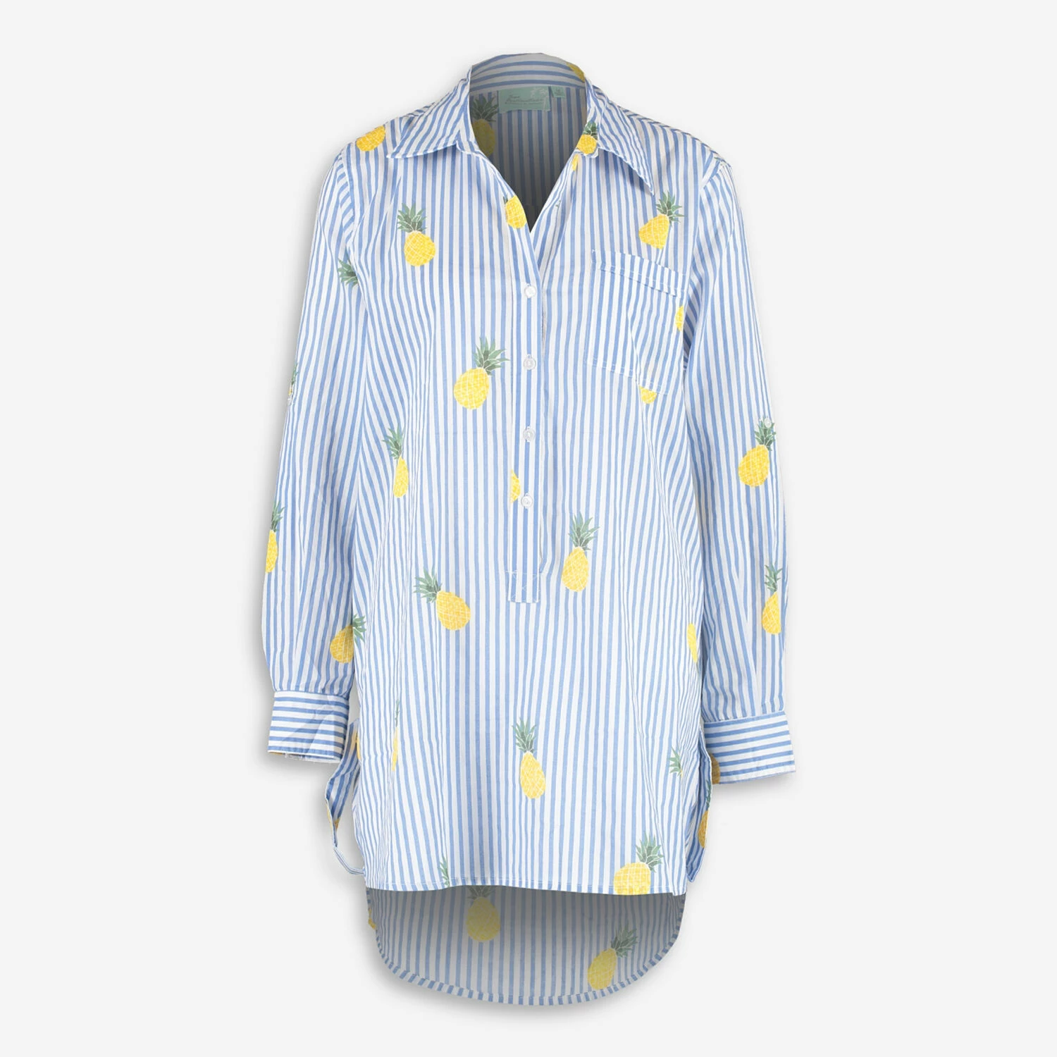 True Destinations Blue & White Striped Shirt Dress 3 True Destinations Blue & White Striped Shirt Dress