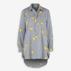 True Destinations Navy & White Lemon Shirt