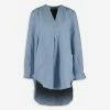 Forcynthia Blue Linen Blend Beach Shirt -Women's Holiday Shop 51226648 large wl 01