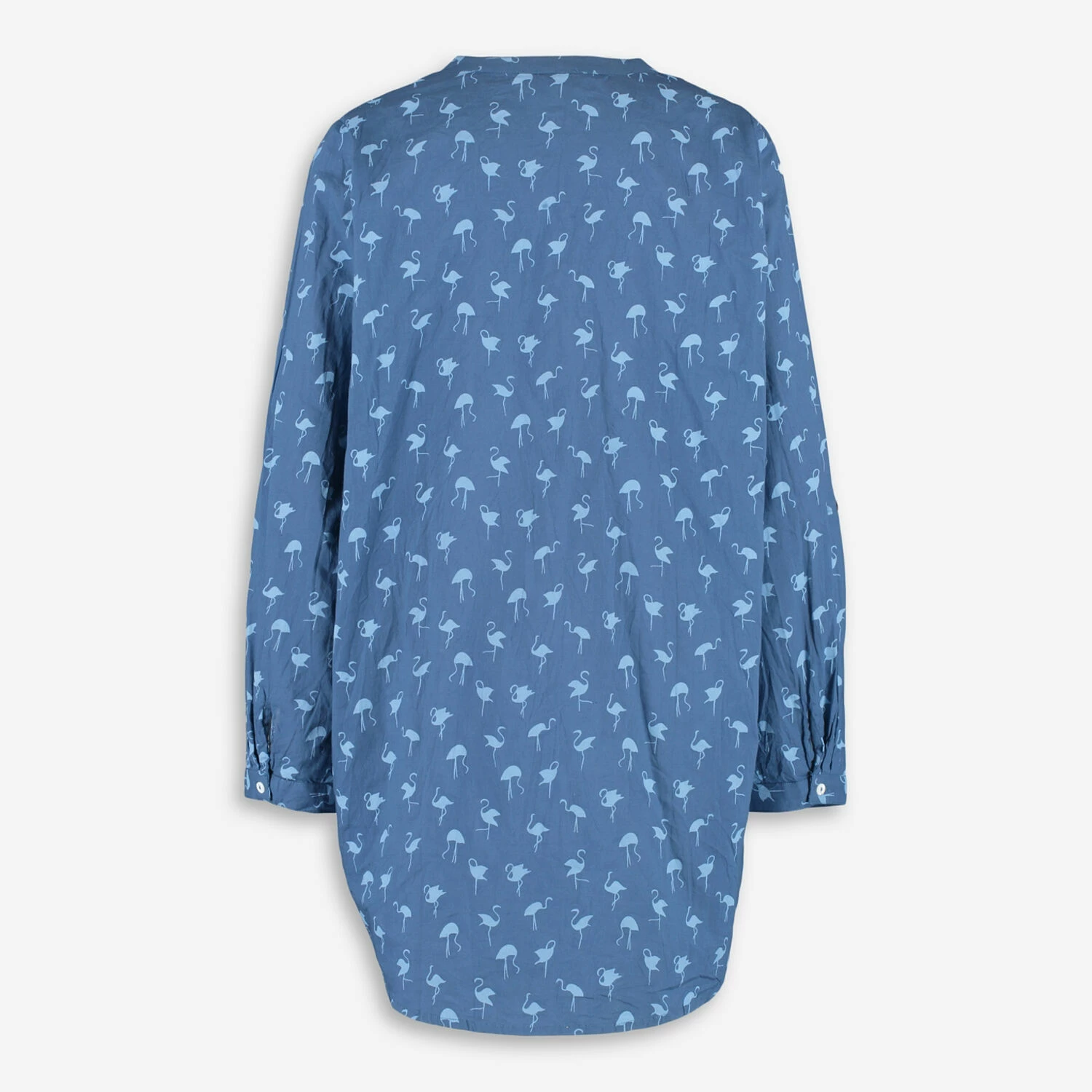 Lucky & Coco Blue Flamingo Pattern Beach Shirt 4 Lucky & Coco Blue Flamingo Pattern Beach Shirt - Image 2