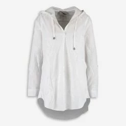 Forcynthia White Embroidered Lace Beach Coverup