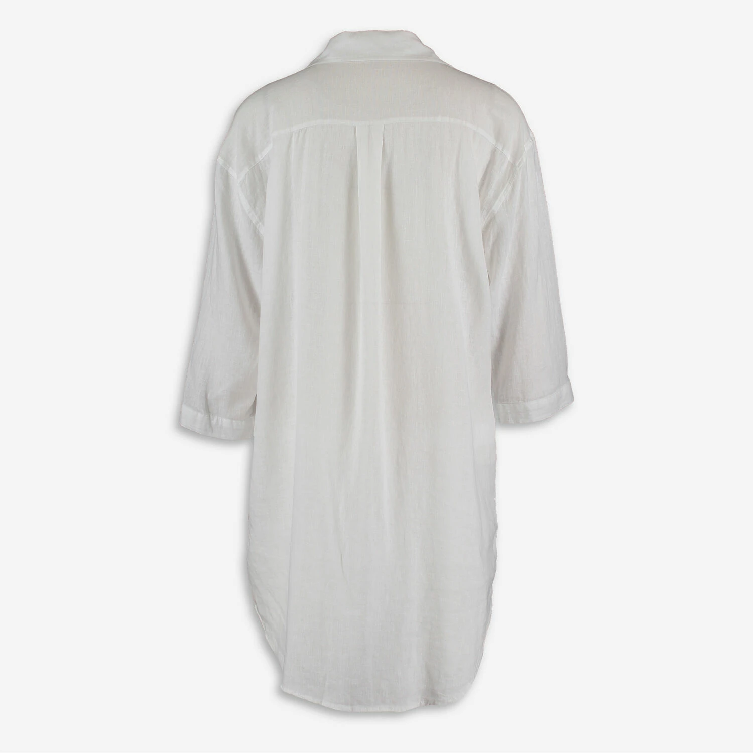 Tahari White longline Beachshirt 4 Tahari White longline Beachshirt - Image 2