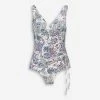 Niptuck Swim White Paisley Print Swimsuit
