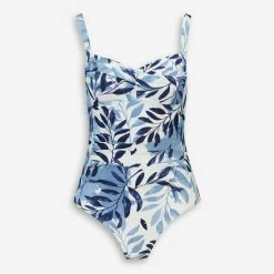 Niptuck Swim Blue Floral Print Swimsuit