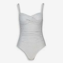 Niptuck Swim Grey Stripe Swimsuit