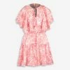 Badgley Mischka Pink Floral Patterned Mini Dress 2 Badgley Mischka Pink Floral Patterned Mini Dress -Women's Holiday Shop 51236271 large wl 01
