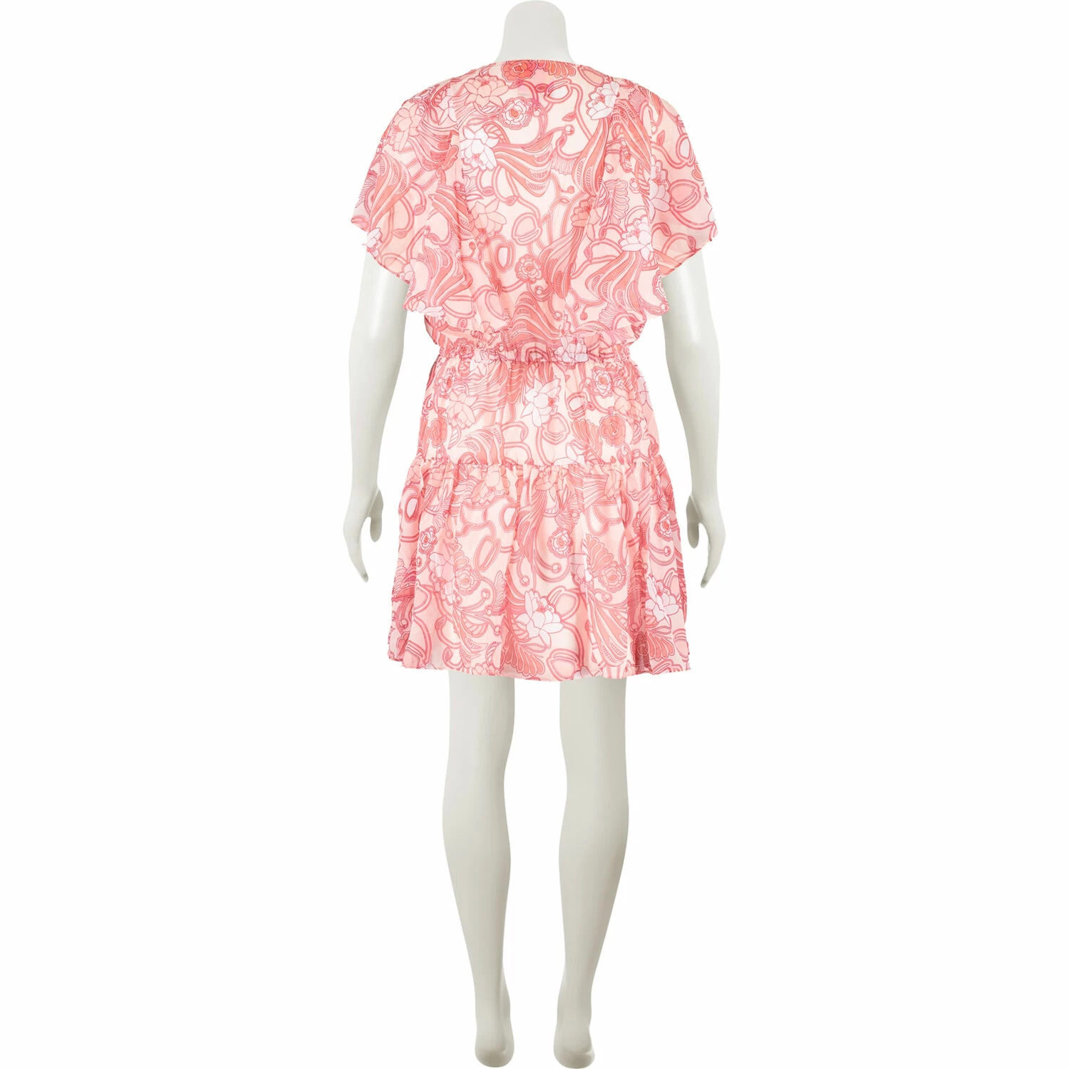 Badgley Mischka Pink Floral Patterned Mini Dress 4 Badgley Mischka Pink Floral Patterned Mini Dress - Image 2