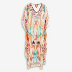 Badgley Mischka Multicoloured Beaded Kaftan