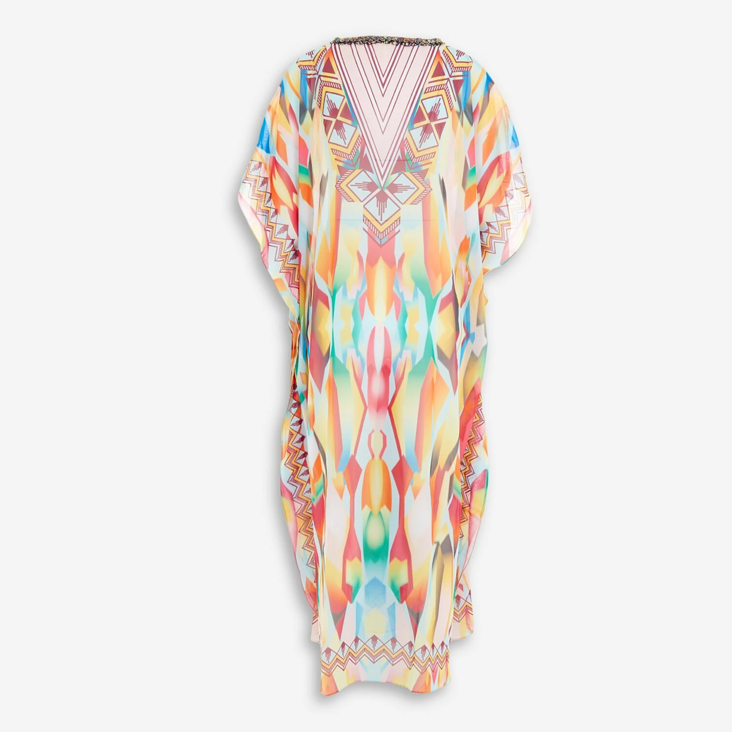 Badgley Mischka Multicoloured Beaded Kaftan 4 Badgley Mischka Multicoloured Beaded Kaftan - Image 2