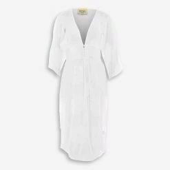 Badgley Mischka White Crochet Coverup