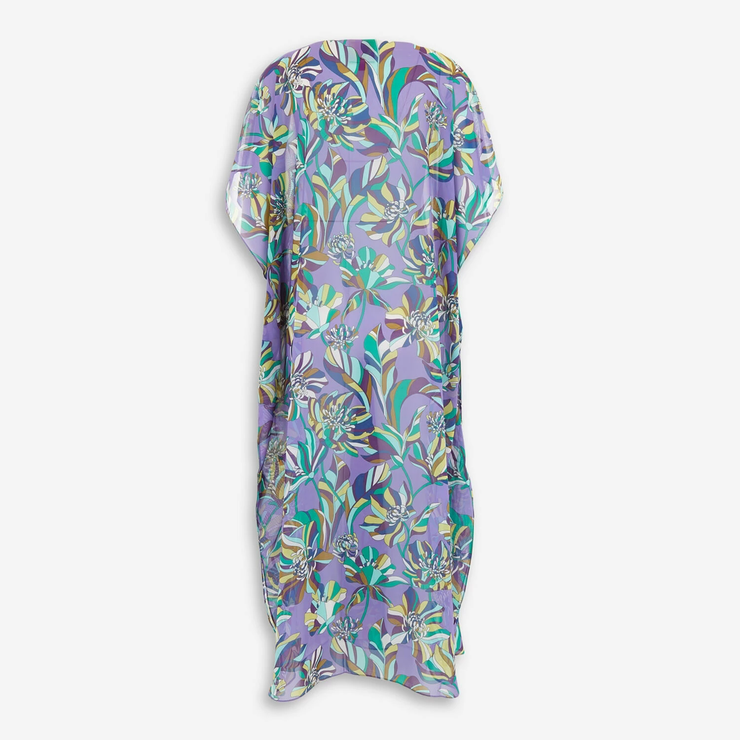 Badgley Mischka Purple Floral Kaftan 4 Badgley Mischka Purple Floral Kaftan - Image 2