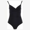 DKNY Black Twist Ruched Swimsuit -Women's Holiday Shop 51237186 large wl 01