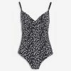 DKNY Black & White Distorted Animal Pattern Swimsuit -Women's Holiday Shop 51237196 large wl 01