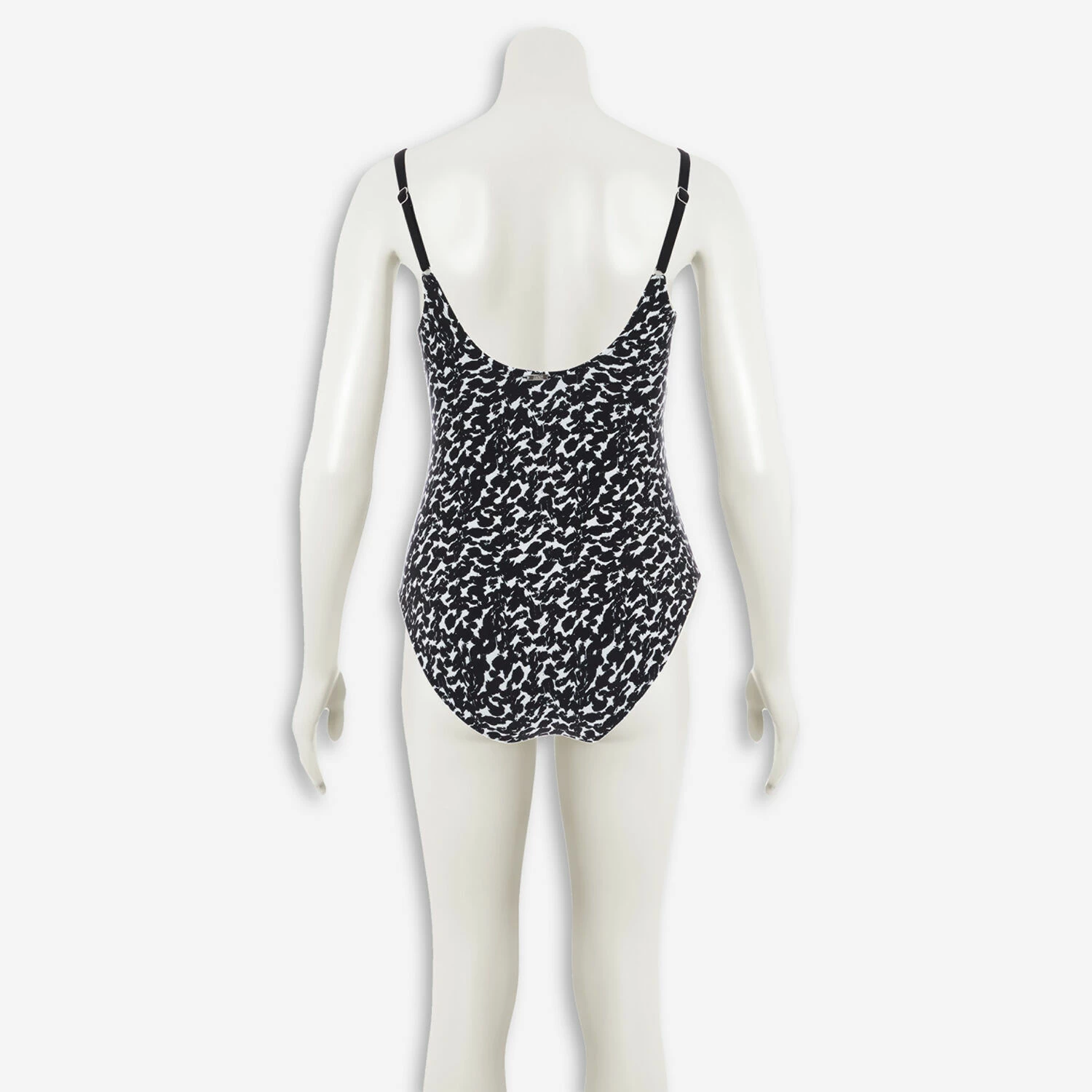DKNY Black & White Distorted Animal Pattern Swimsuit 4 DKNY Black & White Distorted Animal Pattern Swimsuit - Image 2