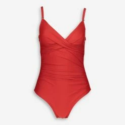 DKNY Red Tummy Control Twist Swimsuit