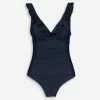DKNY Navy Ruffle Swimsuit -Women's Holiday Shop 51237356 large wl 01