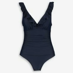 DKNY Navy Ruffle Swimsuit