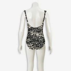 DKNY Cream & Black Animal Patterned Swimsuit 5 DKNY Cream & Black Animal Patterned Swimsuit -Women's Holiday Shop 51237360 large wl 02