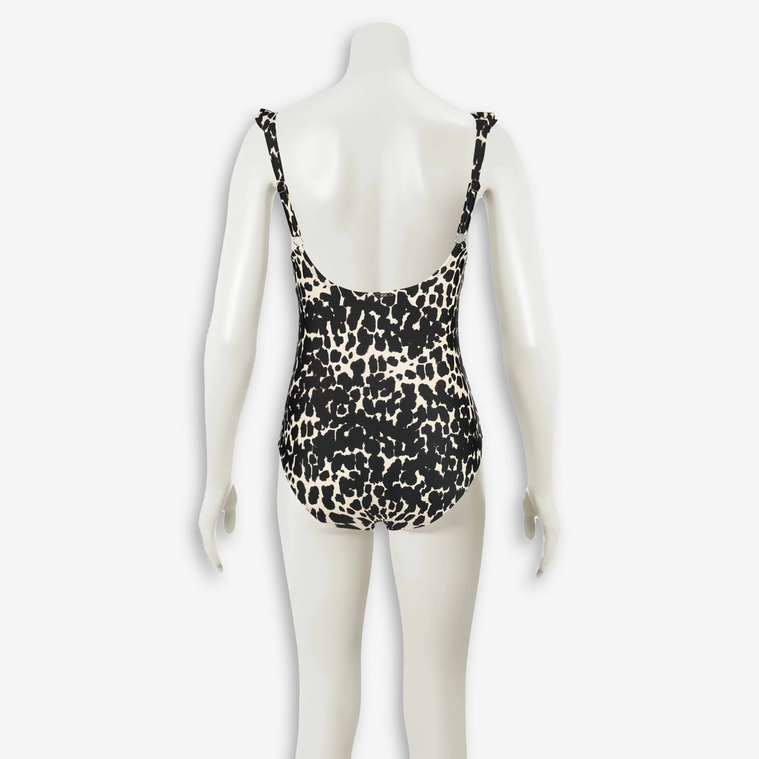 DKNY Cream & Black Animal Patterned Swimsuit 4 DKNY Cream & Black Animal Patterned Swimsuit - Image 2
