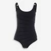 DKNY Black Pleated Swimsuit -Women's Holiday Shop 51237549 large wl 01