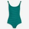 DKNY Green Pleat Front Swimsuit -Women's Holiday Shop 51237597 large wl 01