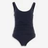 DKNY Navy Blue Ruched Swimsuit -Women's Holiday Shop 51237749 large wl 01