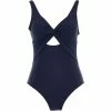 DKNY Navy Blue Peek a Boo Twist Swimsuit -Women's Holiday Shop 51237837 large wl 01