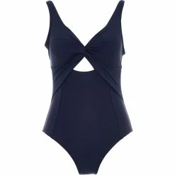 DKNY Navy Blue Peek a Boo Twist Swimsuit