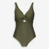 DKNY Moss Green Peek A Boo Twist Swimsuit 1 DKNY Moss Green Peek A Boo Twist Swimsuit -Women's Holiday Shop 51237908 large wl 01