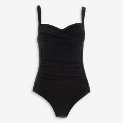 Niptuck Swim Black Leopard Motif Swimsuit