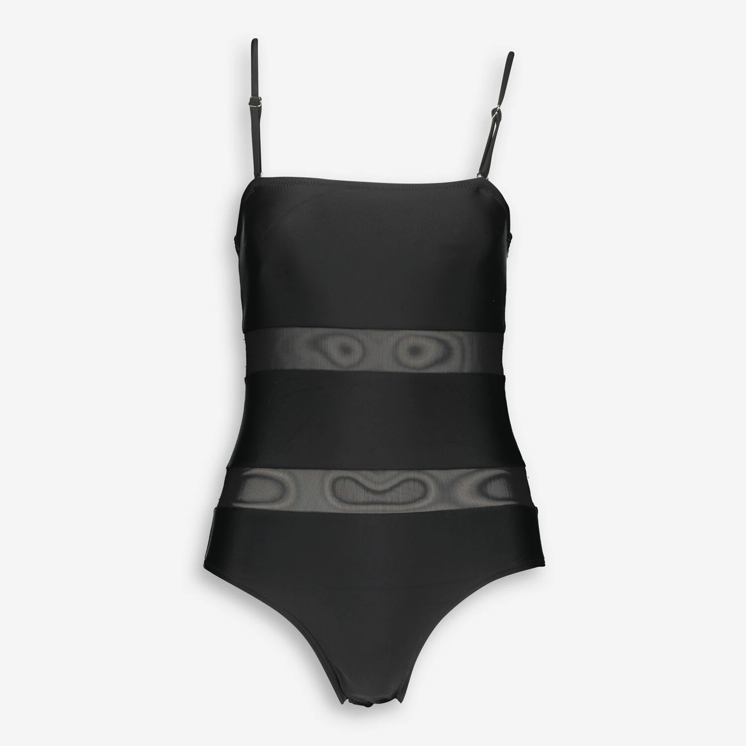 DKNY Black Mesh Stripe Swimsuit 3 DKNY Black Mesh Stripe Swimsuit