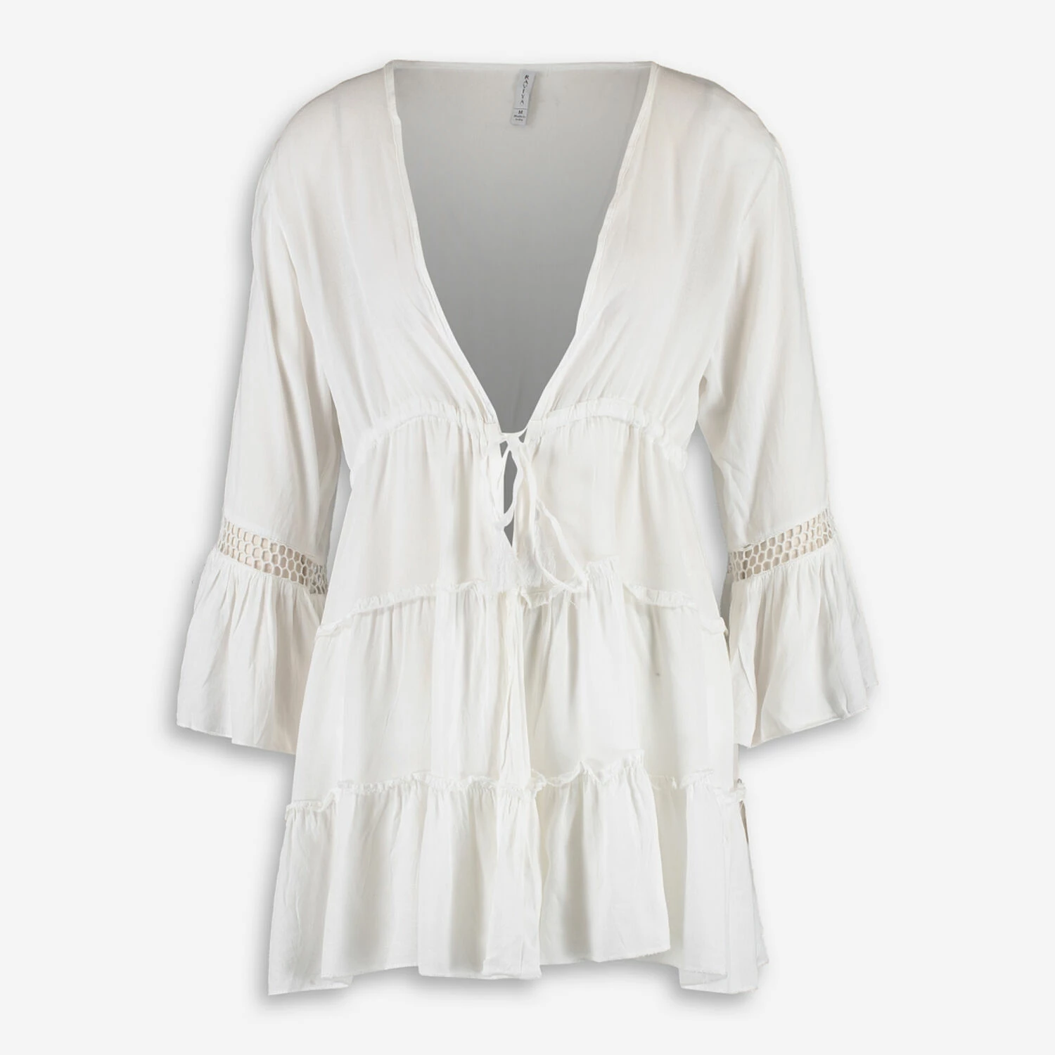 Raviya White Crochet Beach Cover Up 3 Raviya White Crochet Beach Cover Up