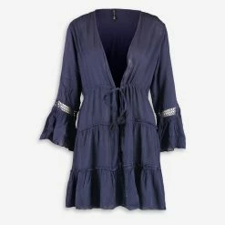 Raviya Blue Crochet Beach Cover Up