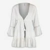Raviya White Drawstring Beach Coverup 2 Raviya White Drawstring Beach Coverup -Women's Holiday Shop 51239947 large wl 01