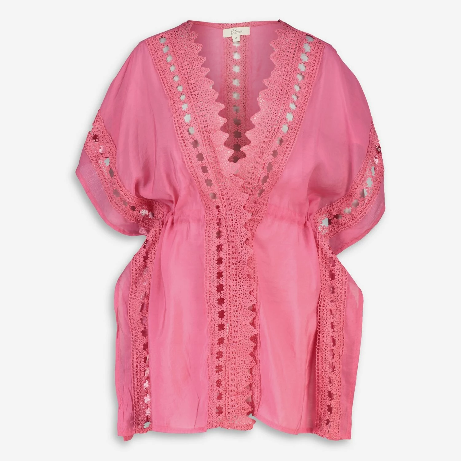 Elan Pink Crochet Cover Up 3 Elan Pink Crochet Cover Up