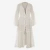Elan White Lace Midi Sleeve Kimono -Women's Holiday Shop 51240433 large wl 01