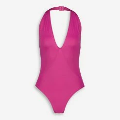 French Connection Fuchsia Halter Swimsuit