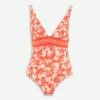 Michael Kors Orange Tropical Swimsuit