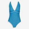 Michael Kors Cyan Blue Plunge Swimsuit -Women's Holiday Shop 51247907 large wl 01