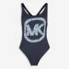 Michael Kors Navy Raceback Swimsuit -Women's Holiday Shop 51248066 large wl 01