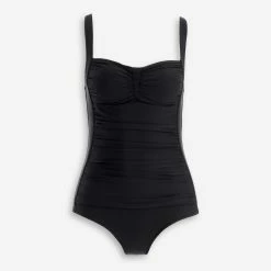 Seekers Solid Black Carmen Swimsuit