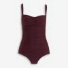 Seekers Burgundy Ruched Swimsuit -Women's Holiday Shop 51250190 large wl 01