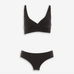 Niptuck Swim Black Bikini Top & Bottoms