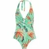 Moontide Green Tropical Swimsuit
