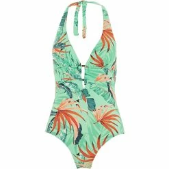 Moontide Green Tropical Swimsuit